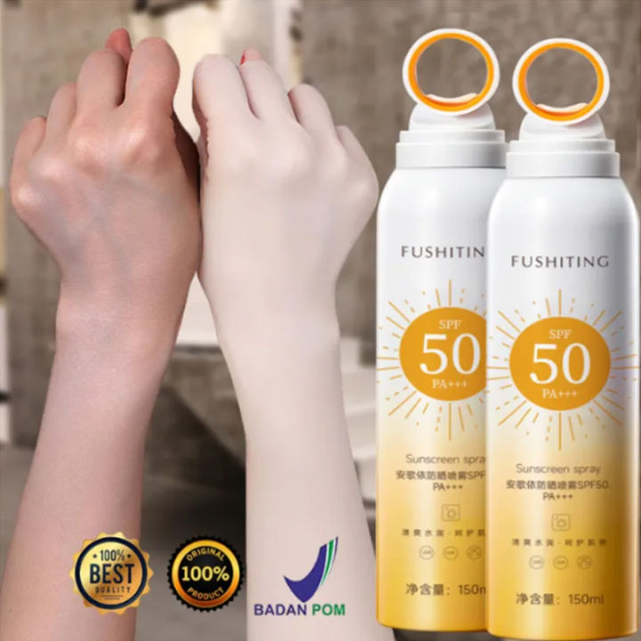 150ml Sunscreen Spray For Face SPF50+ PA+++ Waterproof and Sweat-proof large area spraying for Face and Body UV Isolation Moisturizing Protection Spray Moisturizing Refreshing Oil Control Sunblock Spray