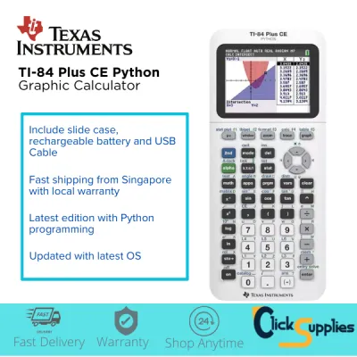 Texas Instruments TI-84 Plus CE Python Edition Graphic Calculator Singapore Edition With Software and Local Warranty