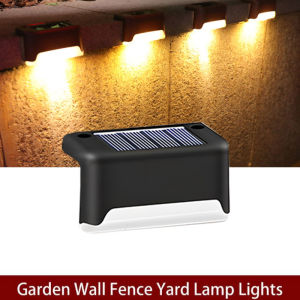 Solar Step Light Outdoor LED Solar Power Light Fence Light IP65 Waterproof Home Garden Step Stair Deck Lights Balcony Fence Landscape Lamp Patio Pathway Step Yard