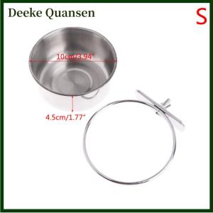 Deeke Bát treo cho thú cưng Bát lồng đựng thức ăn cho chim và mèo bằng thép không gỉ