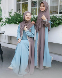 Yuka Syari kids ceruty Renda Dress ibu dan anak untuk lebaran Dress wanita terbaru 2025 Dress viral