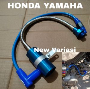 Tutup oli selang model tabung jumbo + kabel busi warna universal