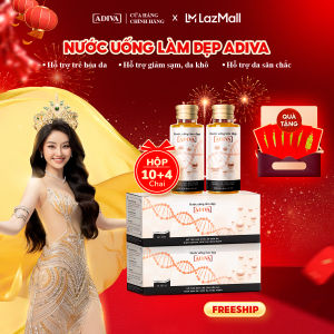 Combo 2 Hộp Nước Uống Làm Đẹp Collagen ADIVA Tem Trắng -Giúp Da Săn Chắc Ảm Mịn Và Căng Bóng
