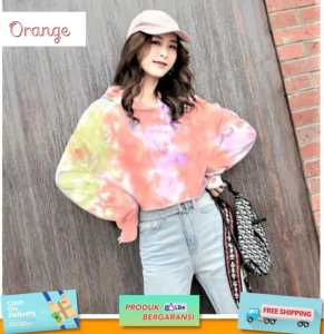 Godwin Collection - Hoddie Crop Diy Inez Outerwear Tie Dye HIts Kekinian