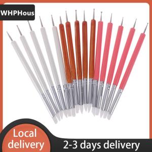 [COD] WHPHous Ship within 24 hours 5pcs Set soft pottery clay tool silicone+stainlestwo head sculpting art tool