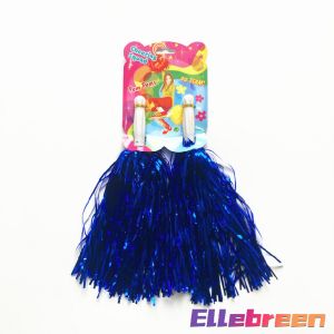 Cheerleader PomPoms Metallic Foil with Handle for Sports Cheers Fancy Dress Party