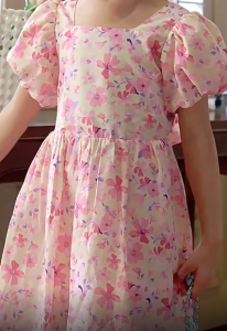 KYII Girls dress Korean flower princess Dress baby short sleeve Dress ky22132
