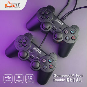 Gamepad Stik PC Laptop PS 3 Double Getar Hitam