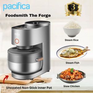 Pacifica The Forge Timer Multifunction Cooker/Electric Cooker/Pressure Slow Cooker/ Non - Stick Pot/ Kitchen | Steamer | Rice | Fish | Chicken