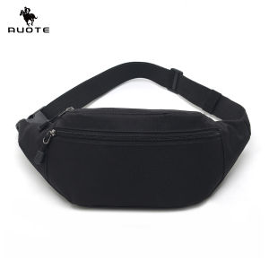 AUOTE Men’s Waist Bag Chest Bag Crossbody Bag Multi-Functional Fitness Bag Three Layer Pocket Design Small Waist Pouch Waterproof Wear-Resistant Waist Bag with Adjustable Strap for Workout Running