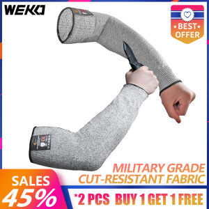 WEKO 2PCS Safety Sleeve Sleeve Protective Gear Cut Resistant Soft and Comfortable Fibre Density 0.96 Two styles Thumb/Wrist 35CM/45CM