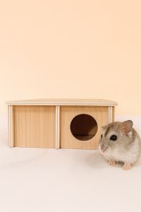บ้านไม้สำหรับแฮมสเตอร์ – อบอุ่น ปลอดภัย นอนหลับสบาย ขนาด 11x28x28 CM