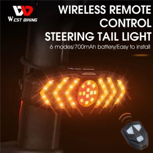 WEST BIKING Waterproof Bicycle Rear Light USB Rechargeable LED Signal Light For Bike Bicycle Light With 120DB Bell For MTB Road Bike Accessories