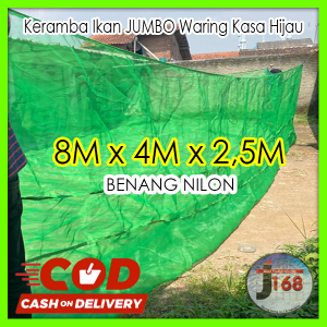 Keramba Super - Keramba Ikan Super Besar waring jaring kasa tinggi 25 meter siap pakai Awet Kuat dan tahan lama ukuran 8x4x25