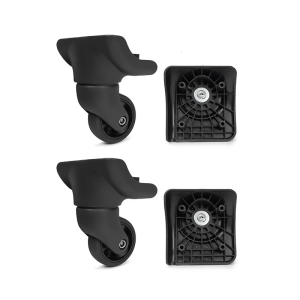 4Pcs Replacement Luggage Suitcase Wheels Trunk WheelsLuggage Wheel Spare Parts for Luggage Suitcase Trolley Black
