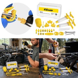 NALANILI Vàng Trong suốt Bơm dầu phanh xe đạp Bộ dụng cụ xả máu Nhựa Dụng cụ sửa chữa phanh xe đạp Chất lượng cao Dụng cụ sửa chữa xe đạp MTB