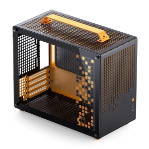 Jonsbo Z20 MicroATX Compact Case Black Orange with Mesh Side Panel and Side Window