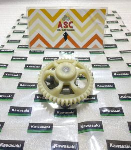POMPA OLI + GIGI POMPA OLI MOTOR KAWASAKI KLX 150 16082-0040 POMPA OLI MESIN DRIVEN MURAH BARU ORIGINAL