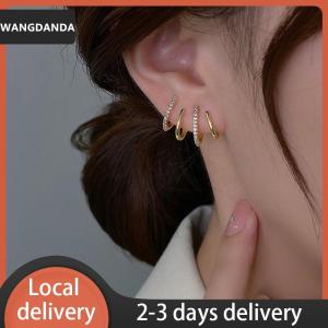 [COD] WANGDANDA Ship within 24 hours Korean Earing Claw Ear Hook Clip Earrings for Women Four-Prong Setting  Color Ear Earrings Fashion Jewelry New Year Gift