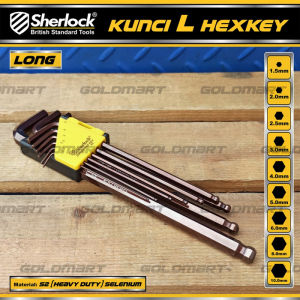 Kunci L Set 9 pcs mm Panjang Original Sherlock Kunci L Set Hexkey