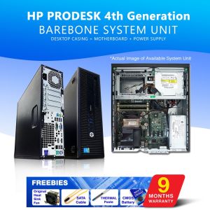 Intel Barebone PC Kit - Branded Desktop Casing + Motherboard + PSU for 4th / 6th Gen | DIY PC Build | 4 Freebies | 9 Months Warranty | Affordable PC Kit