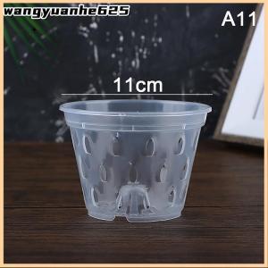 [WYH Store] 👗 1Pc Flowerpot Garden Planter Drainage Pots with Holes Transparent Orchid Baskets Plastic Breathable Flower Pots Accessories