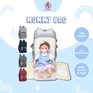 POME Multifunction Diaper Bag (Large capacity baby travel backpack) | Beg Diaper Bayi untuk Travel