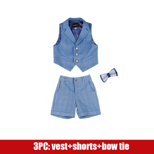 3pcs Toddler Boy Suit Black Formal Attire Kids Tuxedo Wedding Birthday Party Gentleman Outfit Blazer Pants Clothes