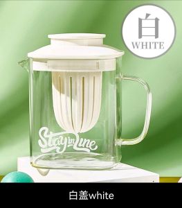 Ready stock household high-value high borosilicate glass cup office cup with lid kettle tea cup tea water separation heat-resistant square cup