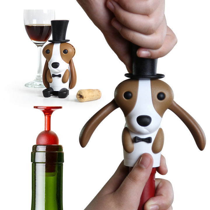 Qualy Design Wine Stopper & Opener set ที่เปิดขวดและที่ปิดไวน์