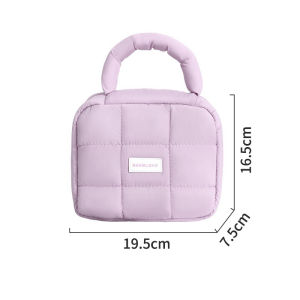 Tas Kosmetik Puffy Make up Travel Organizer Skincare Pastel Pouch Travel Mini Makeup Storage Bag soft Tas Makeup Pillow Serbaguna avvet