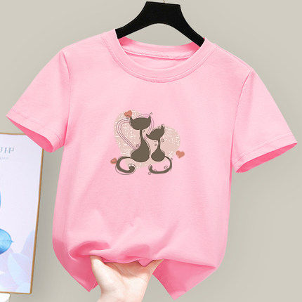 XXX Girls Child Child Older Girls Short Sleeve Shirts Cartoon  