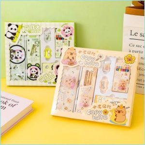 Colorlady - Bộ dụng cụ học tập Capybara 11 món làm quà tặng sinh nhật cho bé set đồ dùng học tập dễ thương có quai xách
