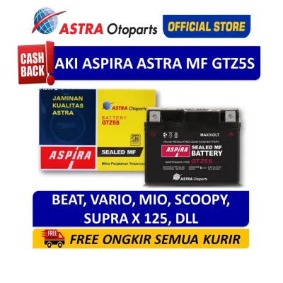 Aki Motor Aspira GTZ5S Kering MF Beat Vario Mio Scoopy 11-GTZ-5SMF