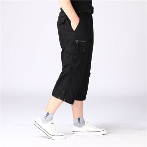 Straight Cut Cotton Cargo Shorts for Casual Wear Lightweight and Breathable Seluar Lelaki Ideal for Daily Comfort and Style
