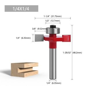 XIJIBAN T Type Router Bits Carbide 1/4 Shank Milling Cutter High Quality Trimming Machine Woodworking
