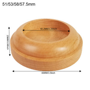 51/53/58mm Alloy Coffee Tamper Distributor Coffee Powder Hammer Cofa Accessories With Wood Base