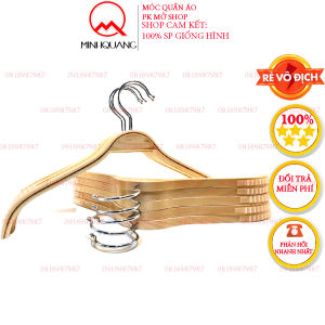 móc quần áo móc vai tre trẻ em bằng gỗ size32cm đầu móc xoay 360 độ có đệm cao su ở vai chống tuộtvết hằn quần áo