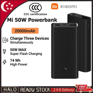 CCC/Xiaomi Mi 20000mAh 50W Fast Charging Power Bank Type-C Powerbank External Battery Charger Laptop