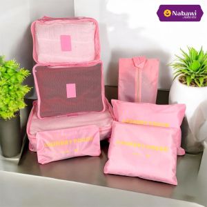 Tas Travel 7in1 Organizer Bag Tas Dalam Koper Kantong Penyimpanan Pakaian Makeup Perlengkapan Haji Umroh Nabawi Jakarta