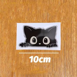 【WOKEN】2PCS Car Cat Eyes Peeking Sticker Poor Cat Is Stealing with Big Eyes Watch Vinyl Car Styling Cover Waterproof PVC