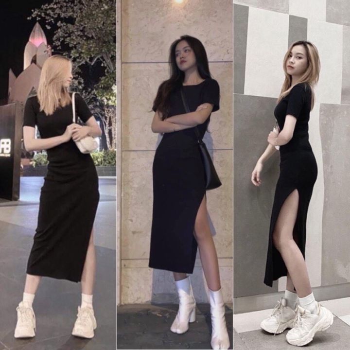 Quần áo bé gái: Chân váy quần 2 tầng xinh lung linh vải thun cotton mịn đẹp  hàng VN từ 10kg đến 14kg màu xanh đen chấm bi