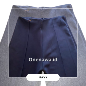 ONENAWA | Celana Kulot Wanita Garis Basic HW Irene Cullotes Scuba Wide Leg Kulot Premium