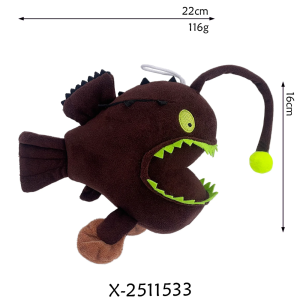Rytanda Monkfish Slippers Plush Doll Toy Cartoon Cute Soft Lantern Fish Devil Fish Room Decoration Plush Doll Toy For Kid Gift