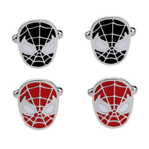 1Pair Classic Red Spider Logo Cufflinks Trendy French Shirts Suit Accessories Cartoon Hot Selling Graduation Cuff Links Gifts