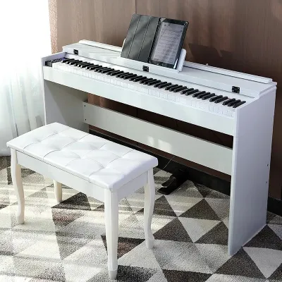 Bansid 88 Key Weighted Digital Piano With Flip Cover Full Size Hammer Action Electric Piano With Stand Triple Pedal For Beginner & Professional Real Steel Sound and Free Piano Stool - Ideal for Beginners