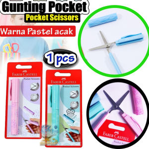 Beauty Faber Castell Pocket Scissors Gunting Faber Castell Pocket Gunting Kecil Gunting Mini Scissor Gunting Kertas Gunting Pulpen Pen Scisor Gunting Poket Warna Pastel Acak