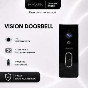 🔥LAUNCH PROMO | Haven Vision Smart Doorbell | HD Video Wi-Fi Doorbell | Weatherproof | Free Chime & 1 Year Warranty