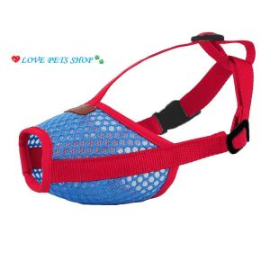 Rọ mõm Chó bằng vải lưới xốp mềm mại và thoáng khí có dây quàng qua đầu - Love Pets Shop