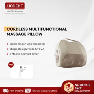HODEKT Wireless Headrest Massager Back Pillow Massager Relieve Cervical Spine Waist Muscle Pain